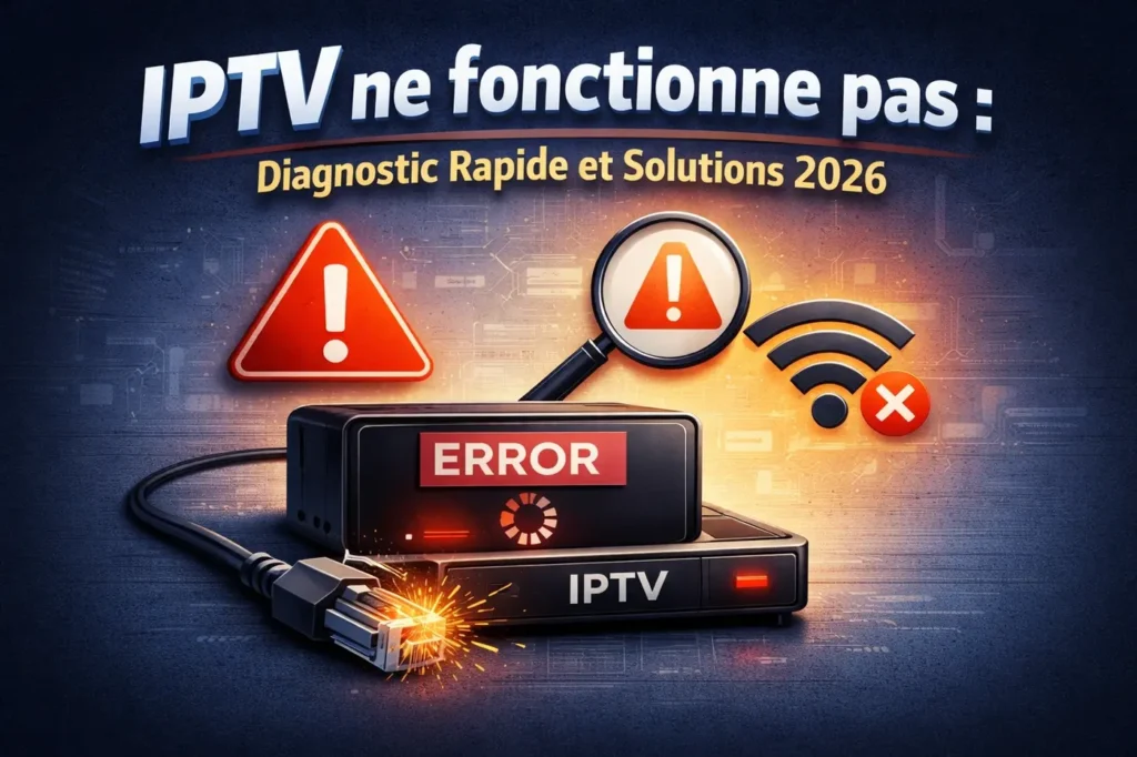 IPTV ne fonctionne pas diagnostic rapide avec erreur connexion et solutions 2026
