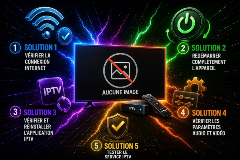 IPTV sans image : 5 solutions rapides pour corriger le problème en 2026
