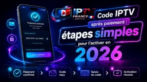 Code IPTV après paiement avec paiement confirmé et étapes simples pour l’activer en 2026