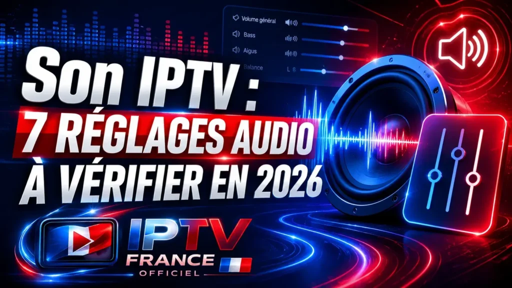 Son IPTV avec réglages audio, égaliseur, volume et vérifications à faire en 2026