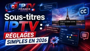 Sous-titres IPTV avec réglages simples en 2026 pour améliorer l’affichage, la langue et le confort de lecture