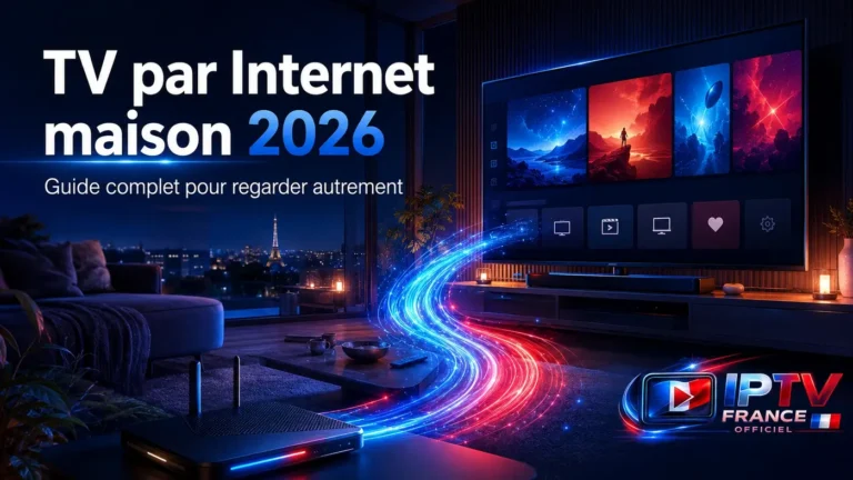TV par Internet maison 2026 avec télévision connectée et routeur Internet