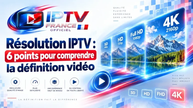 Résolution IPTV : comparaison des définitions vidéo SD 480p, HD 720p, Full HD 1080p et 4K 2160p
