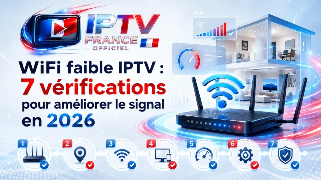 WiFi faible IPTV : 7 vérifications pour améliorer le signal en 2026
