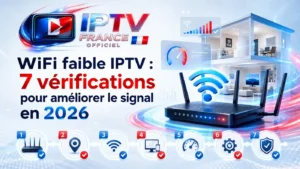 WiFi faible IPTV : 7 vérifications pour améliorer le signal en 2026