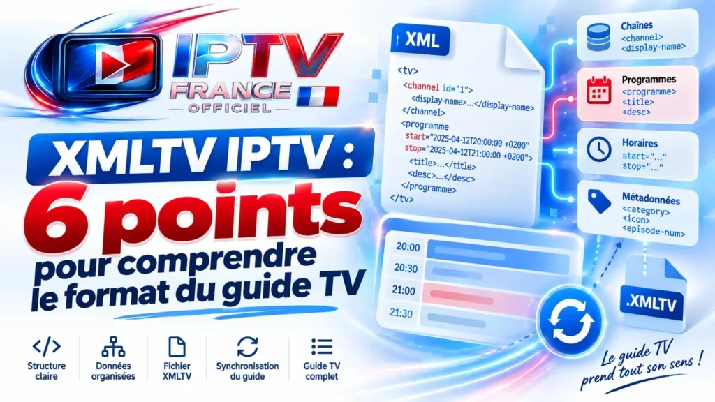 XMLTV IPTV : comprendre le format du guide TV en 6 points