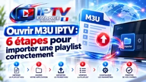 Ouvrir M3U IPTV et importer une playlist correctement en 6 étapes