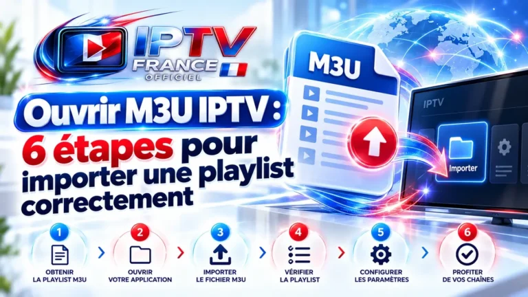 Ouvrir M3U IPTV et importer une playlist correctement en 6 étapes